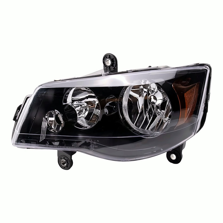 2014-2016 Chrysler Town_And_Country Headlight Driver Side Halogen With Black Bezel – Front View (CH2502266)
