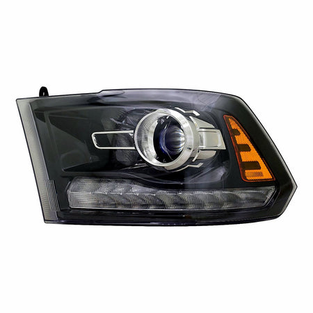 2016-2018 Ram 1500 Headlight Driver Side Halogen Projector Type Black Bezel Without Logo – CH2502289