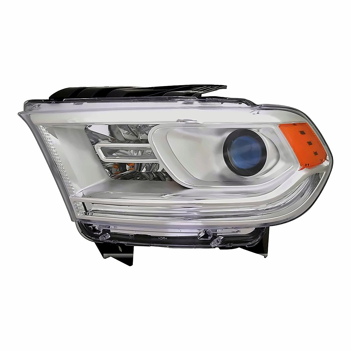2016-2021 Dodge Durango Headlight Driver Side Without Led Lamp Chrome Trim – Front View (CH2502303)
