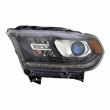 2016-2021 Dodge Durango Headlight Driver Side Halogen Black Bezel With Led Drl – Front View (CH2502305)