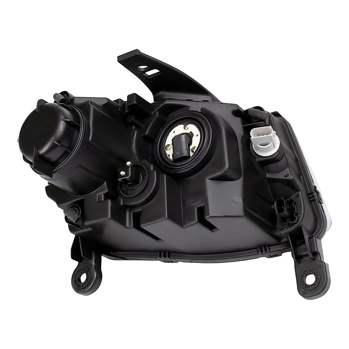 2014-2016 Jeep Grand_Cherokee Headlight Driver Side Halogen Std Type Black Bezel – Back View (CH2502308)