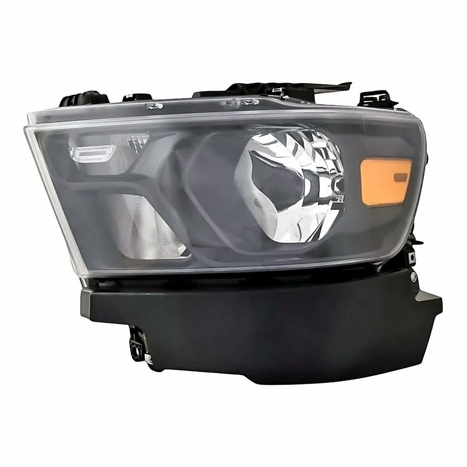 2019-2024 Ram 1500 Headlight Driver Side Halogen With Black Trim Without Logo – CH2502328