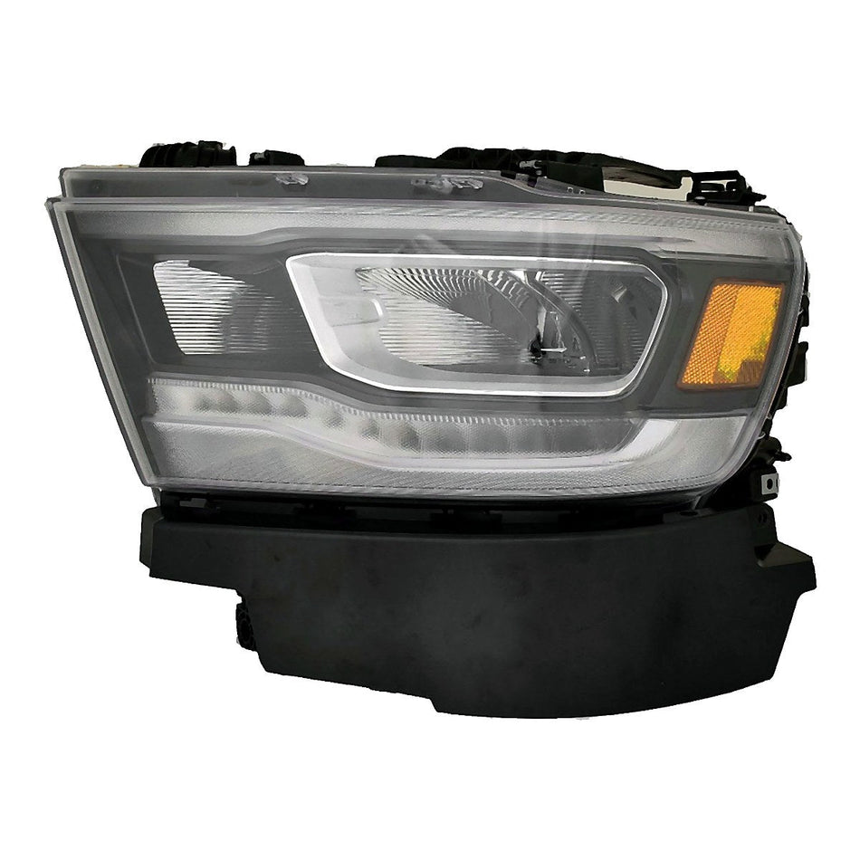 2019-2024 Ram 1500 Headlight Driver Side Led Chrome Bezel Reflector Type Without Logo – CH2502332