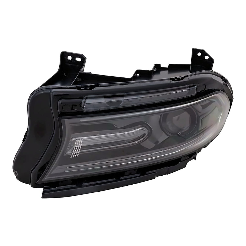 2018-2022 Dodge Charger Headlight Driver Side Halogen Led With Drl Without Logo – Front View (CH2502337)