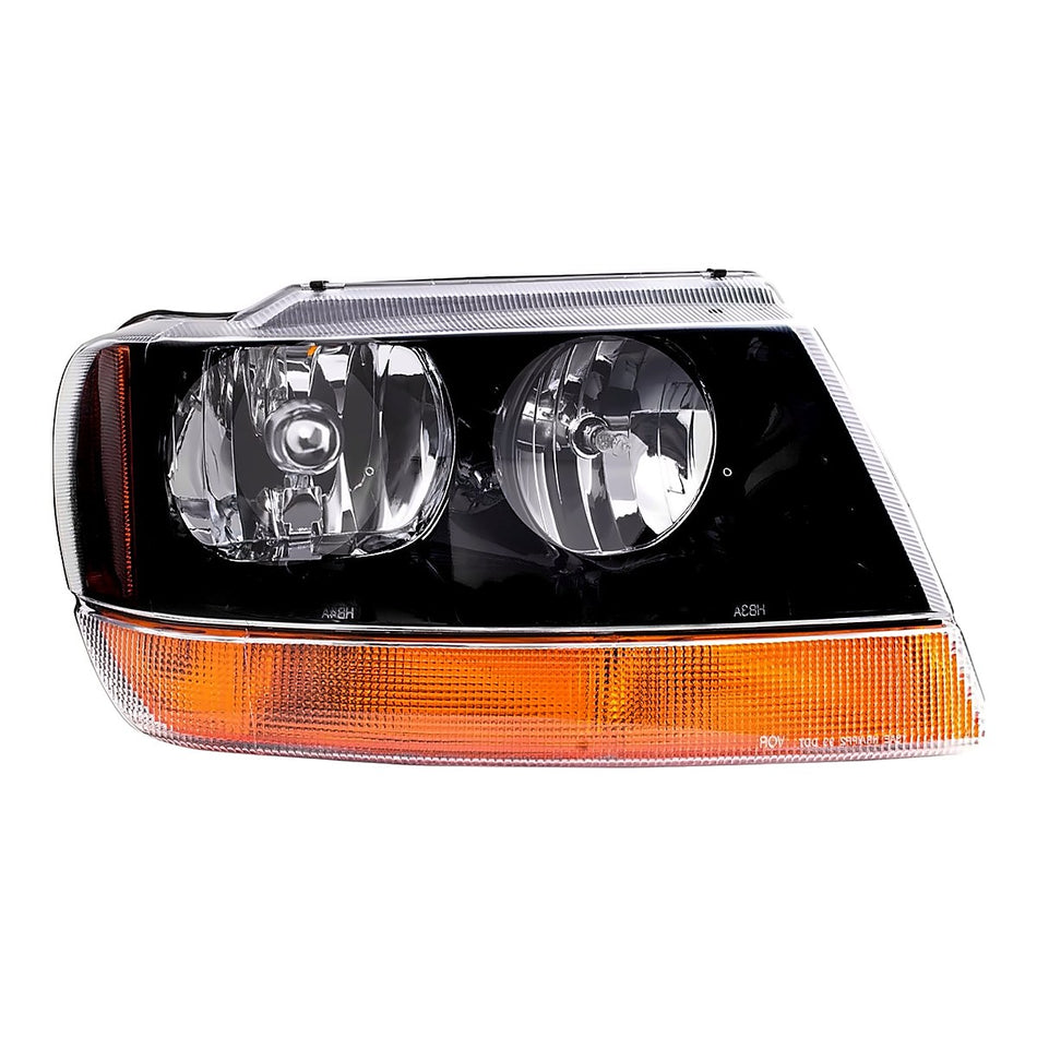 1999-2002 Jeep Grand_Cherokee Headlight Passenger Side Yellow – Front View (CH2503121)