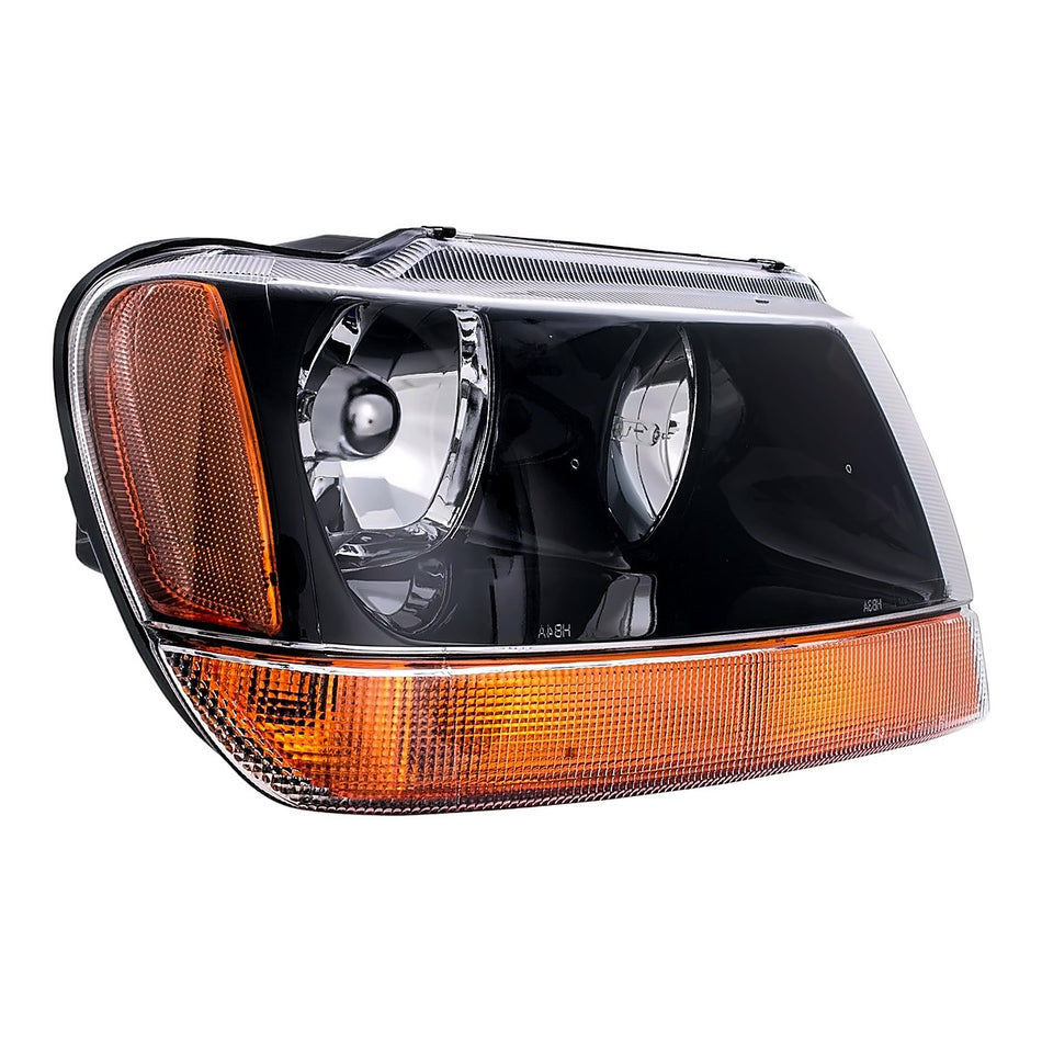 1999-2002 Jeep Grand_Cherokee Headlight Passenger Side Yellow – Side View (CH2503121)