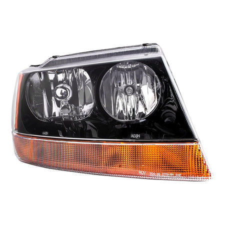 1999-2002 Jeep Grand_Cherokee Headlight Passenger Side Yellow – Detail View (CH2503121)