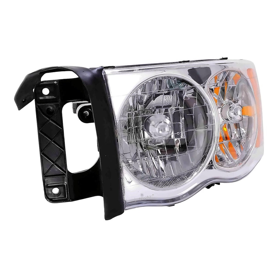 2005 Dodge RAM 3500 Headlight Passenger Side - side angle, Part CH2503161