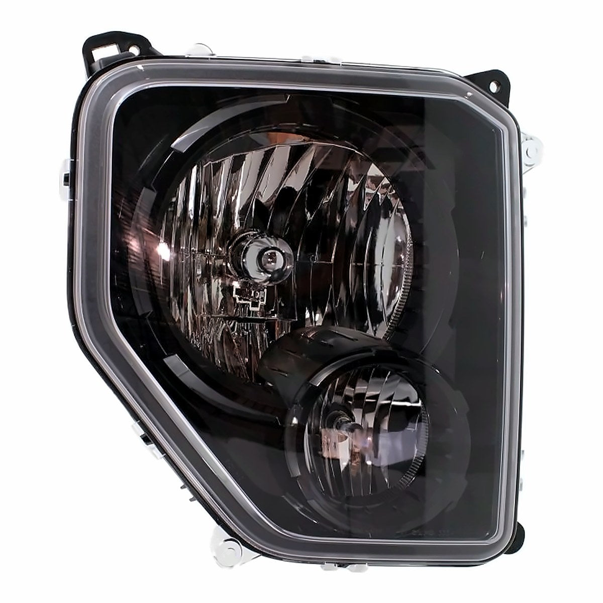 2010-2012 Jeep Liberty Headlight Passenger Side Halogen Black Bezel – Front View (CH2503227)