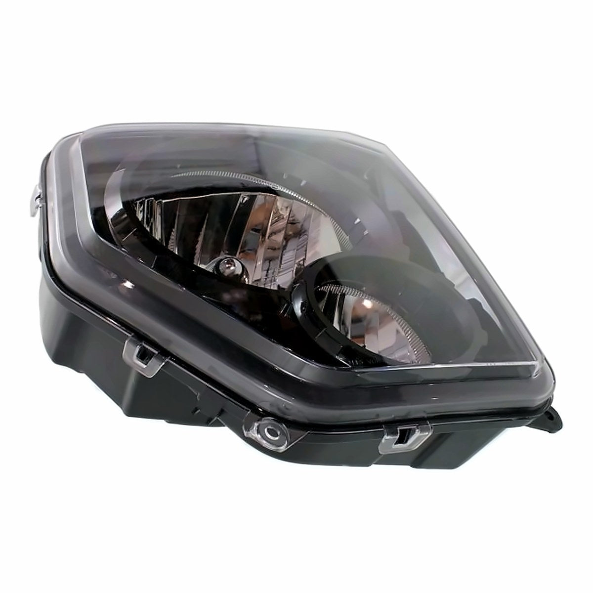 2010-2012 Jeep Liberty Headlight Passenger Side Halogen Black Bezel – Angle View (CH2503227)