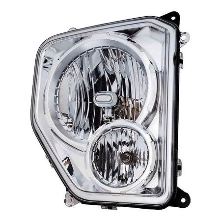 2008-2012 Jeep Liberty Headlight Passenger Side Chrome Bezel With Fog Light Round Bulb Shield – Front View (CH2503233)