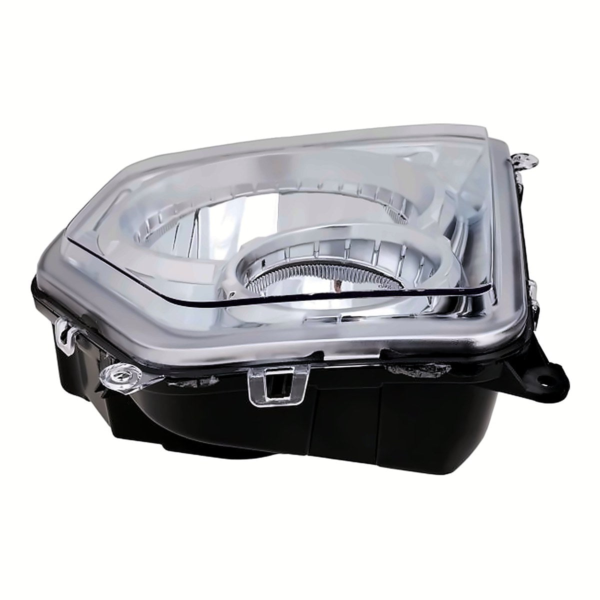 2008-2012 Jeep Liberty Headlight Passenger Side Chrome Bezel With Fog Light Round Bulb Shield – Side View (CH2503233)