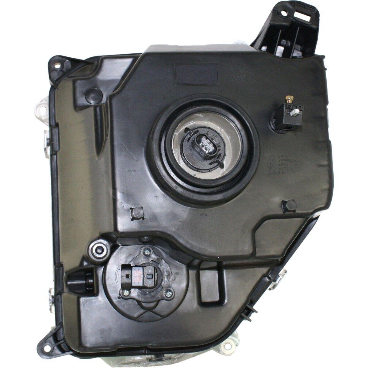 2008-2012 Jeep Liberty Headlight Passenger Side Chrome Bezel With Fog Light Round Bulb Shield 