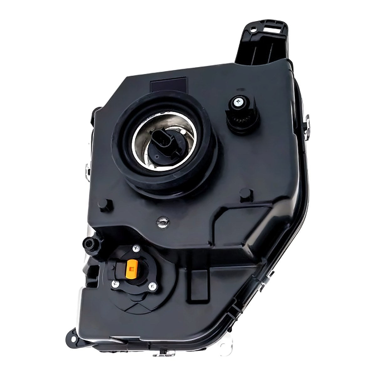 2008-2012 Jeep Liberty Headlight Passenger Side Chrome Bezel With Fog Light Round Bulb Shield – Close-Up View (CH2503233)