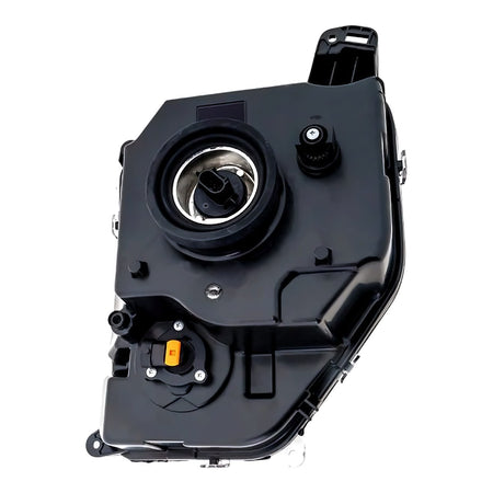 2008-2012 Jeep Liberty Headlight Passenger Side Chrome Bezel With Fog Light Round Bulb Shield – Close-Up View (CH2503233)