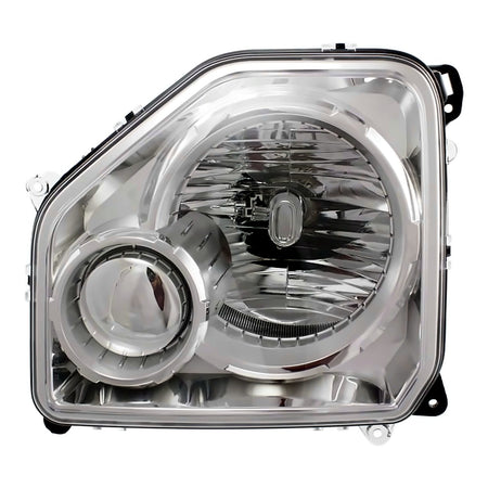 2008-2012 Jeep Liberty Headlight Passenger Side Chrome Bezel Without Fog Light Round Bulb Shield – Front View (CH2503234)