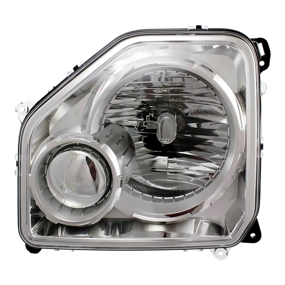 2008-2012 Jeep Liberty Headlight Passenger Side Chrome Bezel Without Fog Light Round Bulb Shield – Front View (CH2503234)