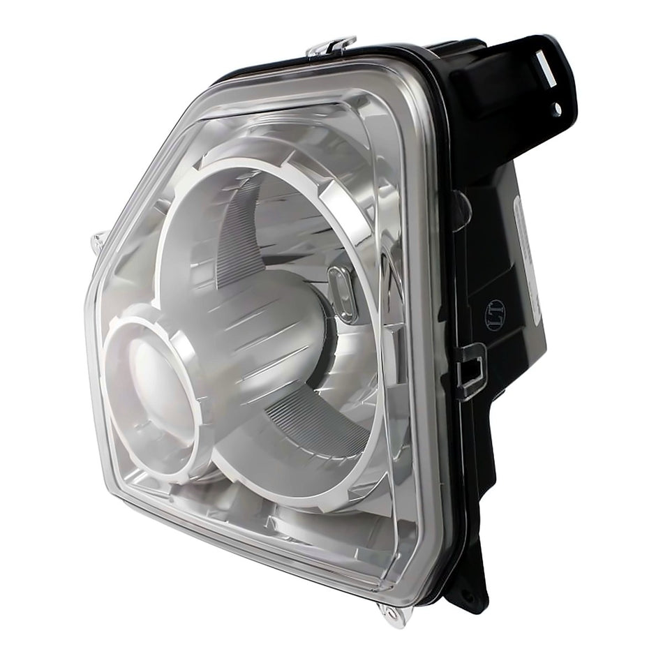 2008-2012 Jeep Liberty Headlight Passenger Side Chrome Bezel Without Fog Light Round Bulb Shield – Side View (CH2503234)
