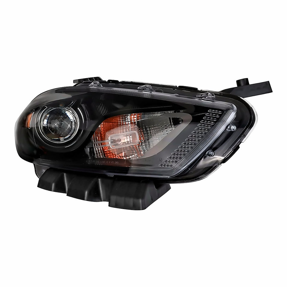 2013-2015 Dodge Dart Headlight Passenger Side Halogen Black Bezel – Side View (CH2503240)