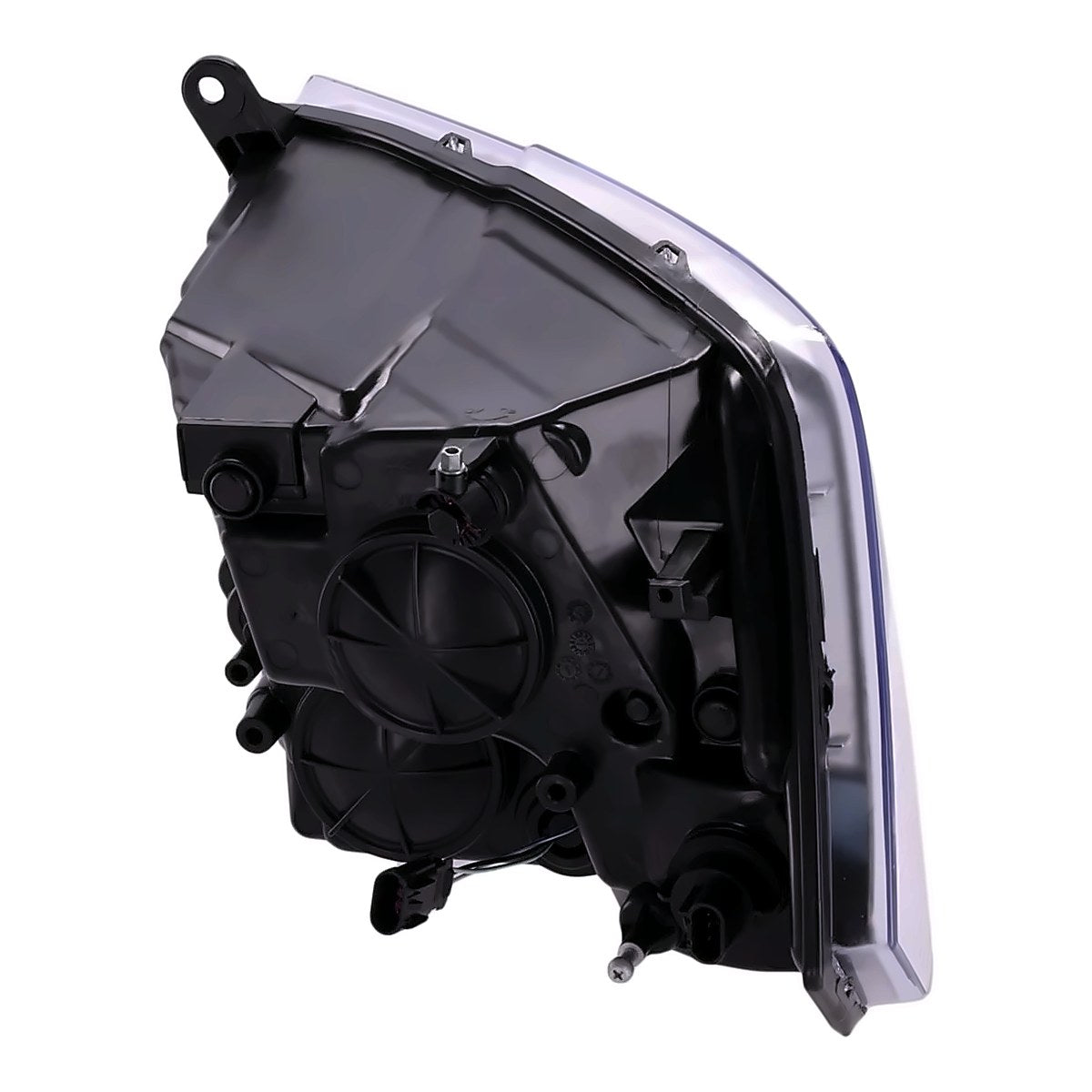 2013-2018 Ram 1500 Headlight Passenger Side Chrome Halogen Without Drl Without Projector Type 2Nd Design With Dual Rear Wheel Reflector – Detail View (CH2503242)