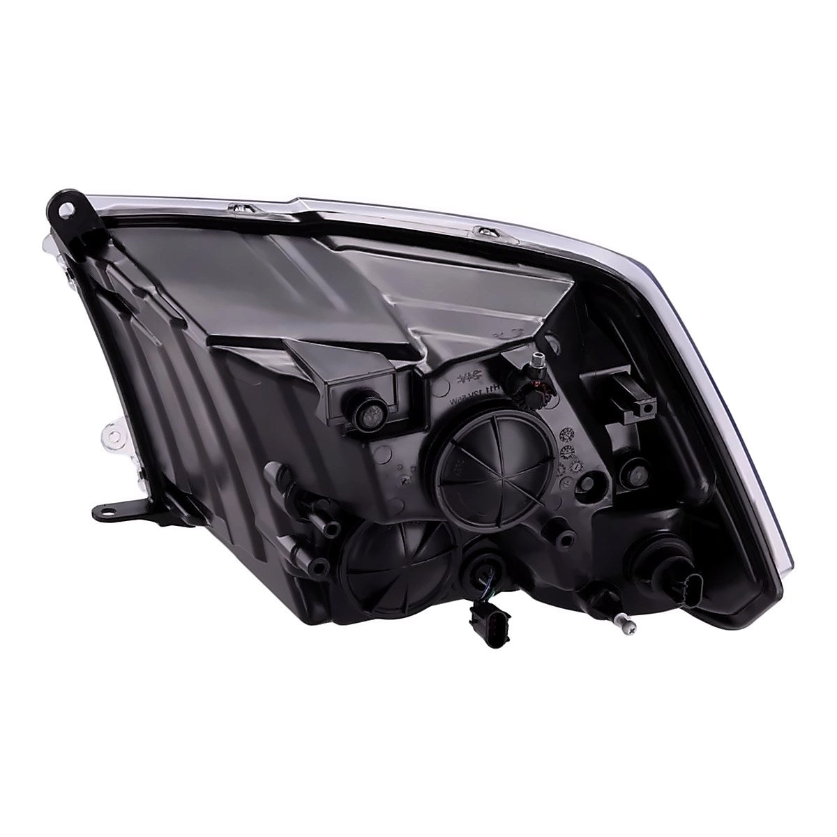 2013-2018 Ram 1500 Headlight Passenger Side Chrome Halogen Without Drl Without Projector Type 2Nd Design With Dual Rear Wheel Reflector – Back View (CH2503242)