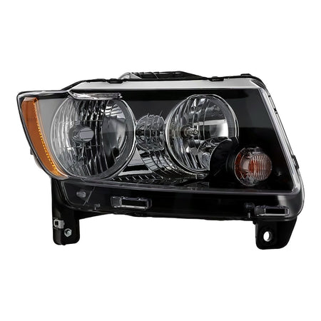 2013-2017 Jeep Compass Headlight Passenger Side Halogen Black Bezel – Front View (CH2503246)