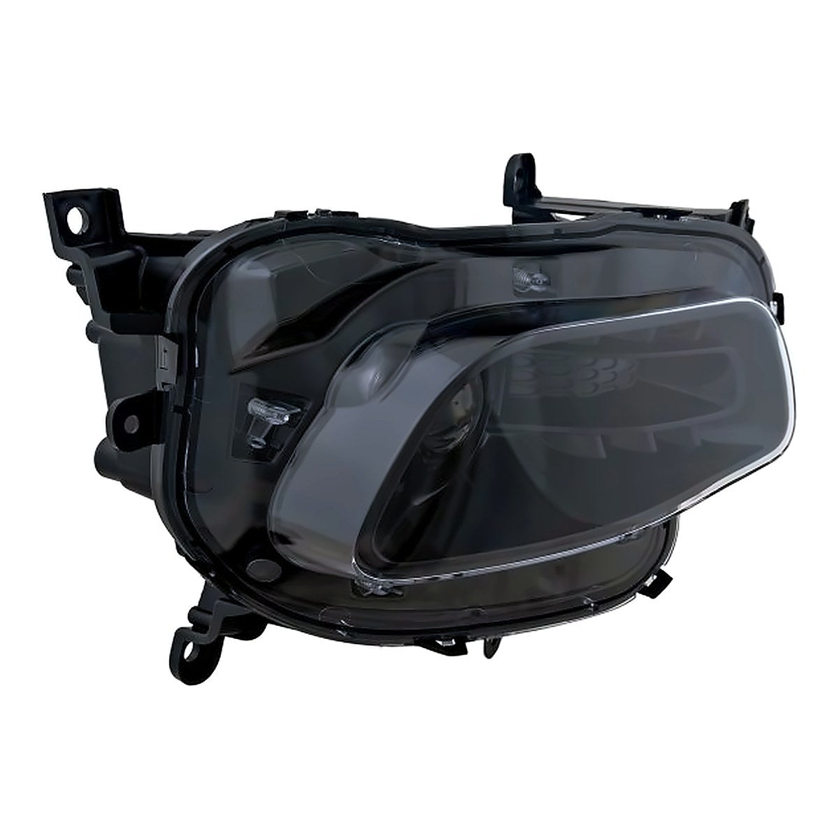2014-2016 Jeep Cherokee Headlight Passenger Side Halogen Black Bezel – Side View (CH2503249)