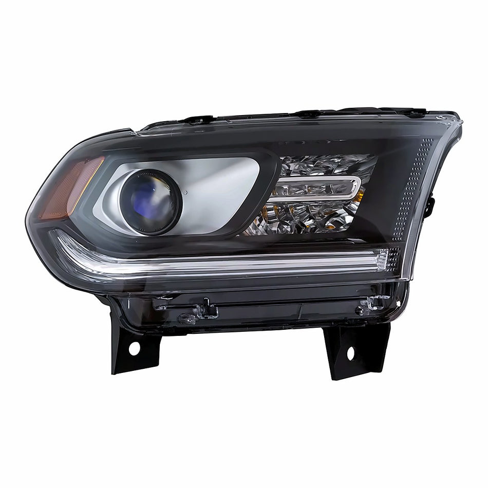 2014-2015 Dodge Durango Headlight Passenger Side Halogen Black Bezel Without Led Drl – Front View (CH2503255)