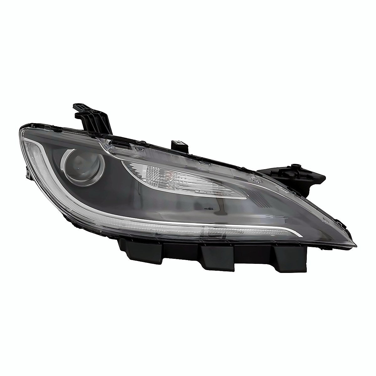 2015-2017 Chrysler 200_Sedan Headlight Passenger Side Halogen With Led Drl Black Trim – Front View (CH2503261)