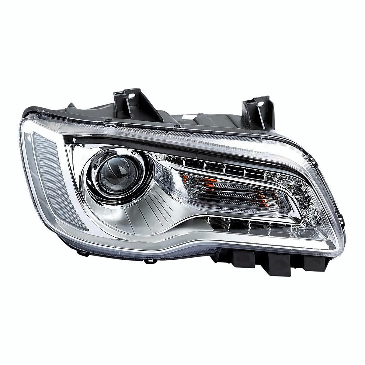 2015-2017 Chrysler 300 Headlight Passenger Side Halogen Chrome Bezel – Front View (CH2503268)