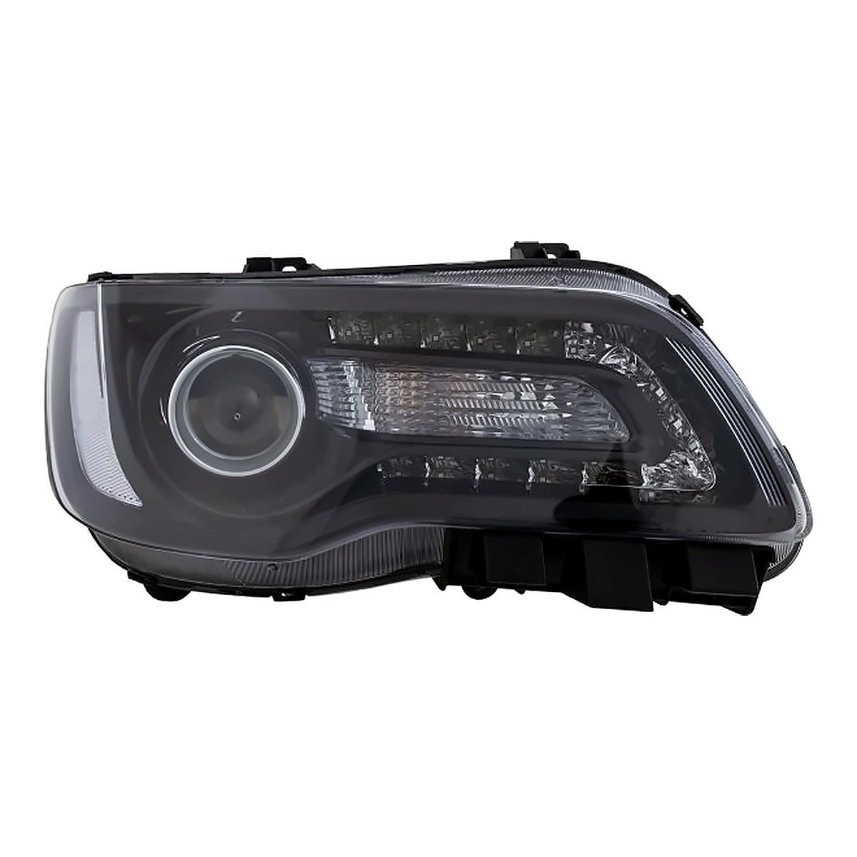 2015-2017 Chrysler 300 Headlight Passenger Side Halogen Black Bezel – Front View (CH2503269)