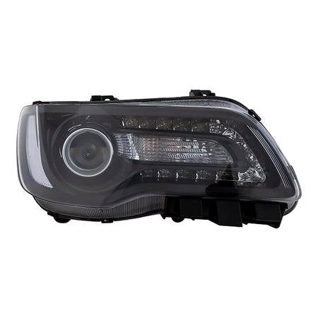 2015-2017 Chrysler 300 Headlight Passenger Side Halogen Black Bezel – Front View (CH2503269)