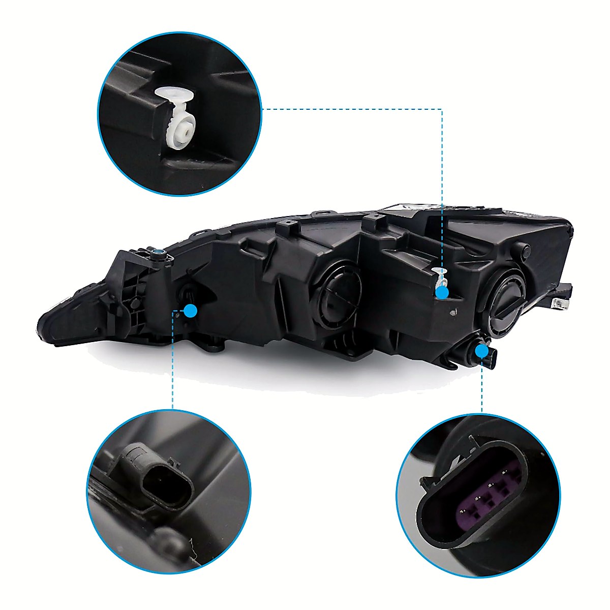 2017-2020 Chrysler Pacifica Headlight Passenger Side Halogen Without Quad Lamp – CH2503288-2