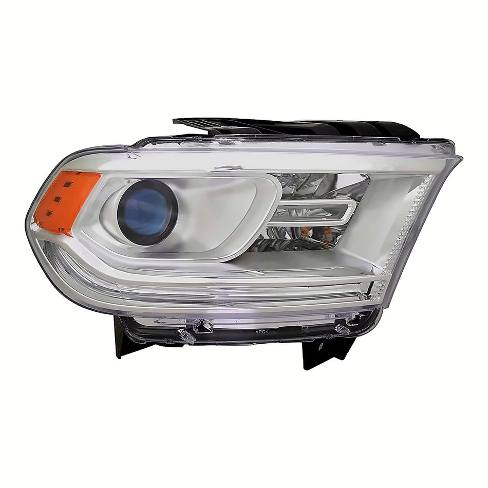 2016-2021 Dodge Durango Headlight Passenger Side Without Led Lamp Black Trim – Front View (CH2503302)
