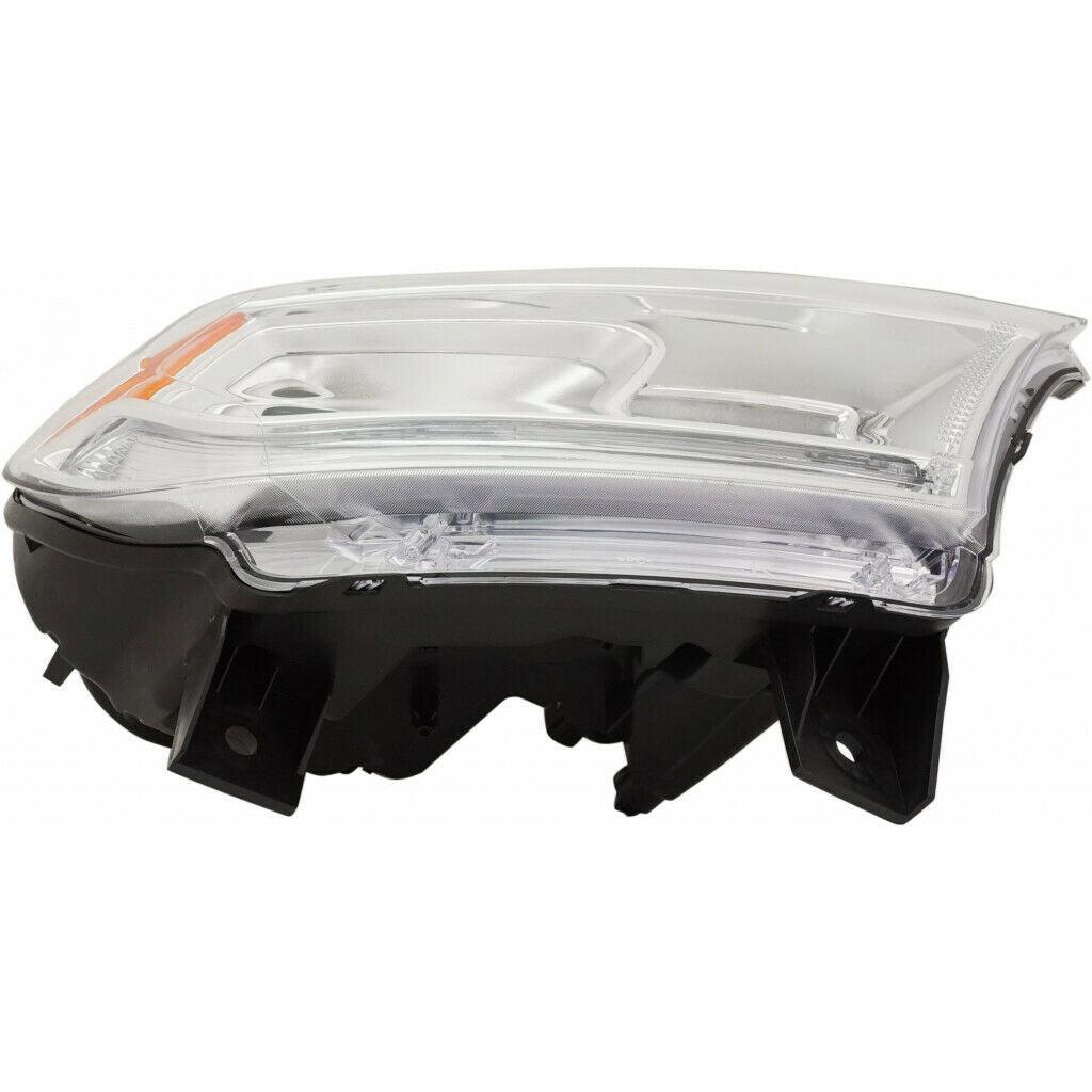 2016-2021 Dodge Durango Headlight Passenger Side Without Led Lamp Chrome Trim 