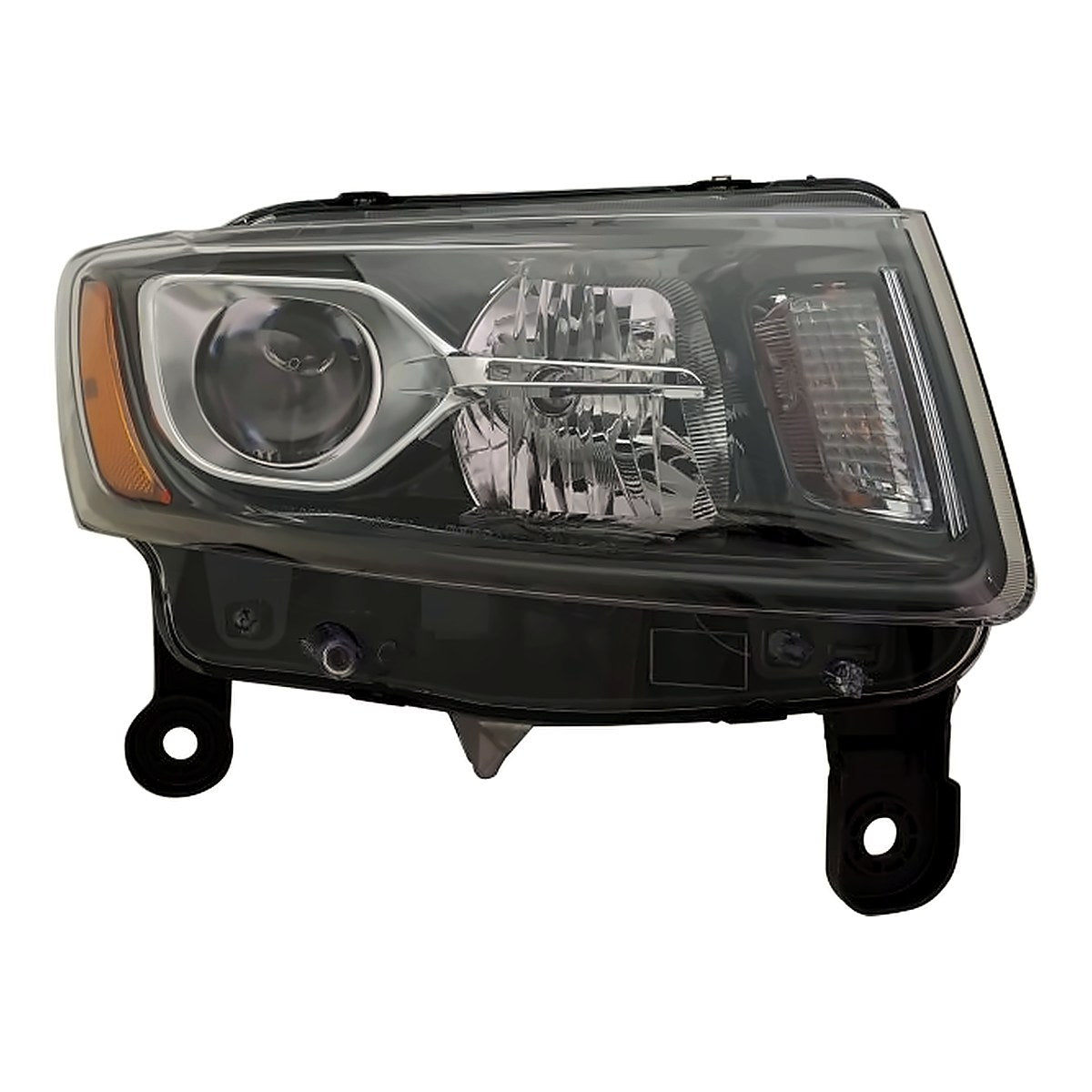 2016-2021 Dodge Durango Headlight Passenger Side Halogen Black Bezel With Led Drl – Front View (CH2503305)