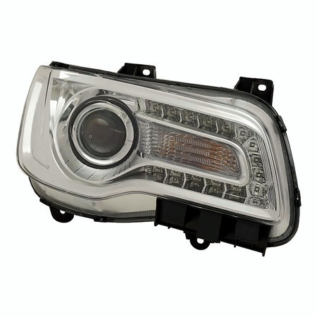 2018-2023 Chrysler 300 Headlight Passenger Side Halogen With Chrome Bezel Projector Type – Angle View (CH2503322)