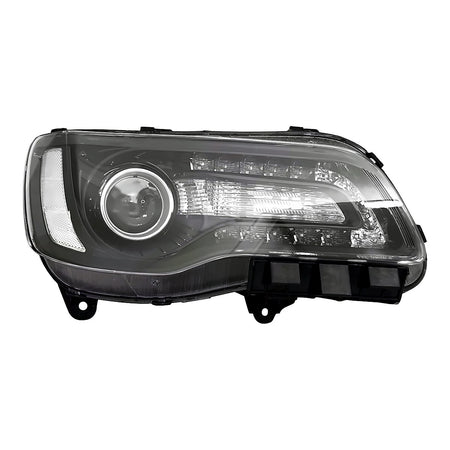 2018-2023 Chrysler 300 Headlight Passenger Side Halogen Black Projection Type – Front View (CH2503331)