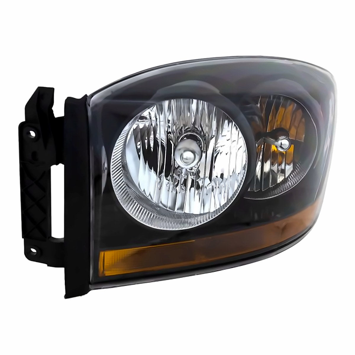 2006 Dodge 1500 Headlight Driver Side With Black Beezel – Side View (CH2518115)