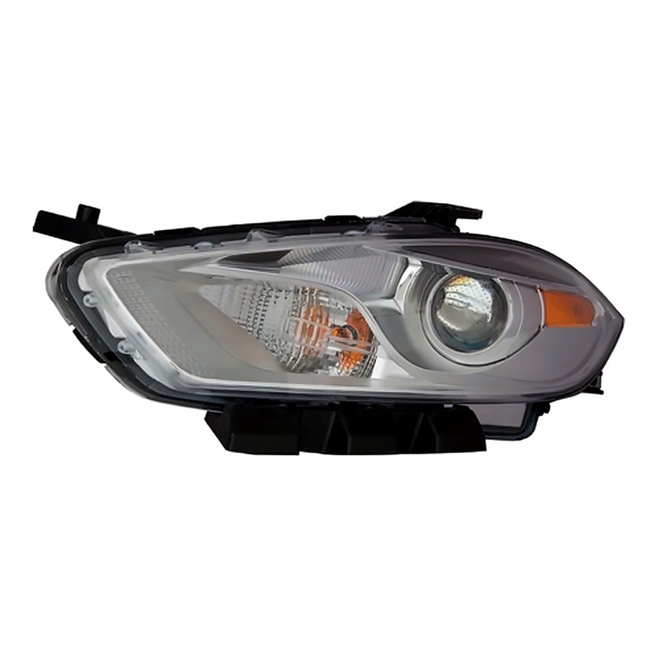 2013-2015 Dodge Dart Headlight Driver Side Halogen Chrome Bezel – Front View (CH2518143)