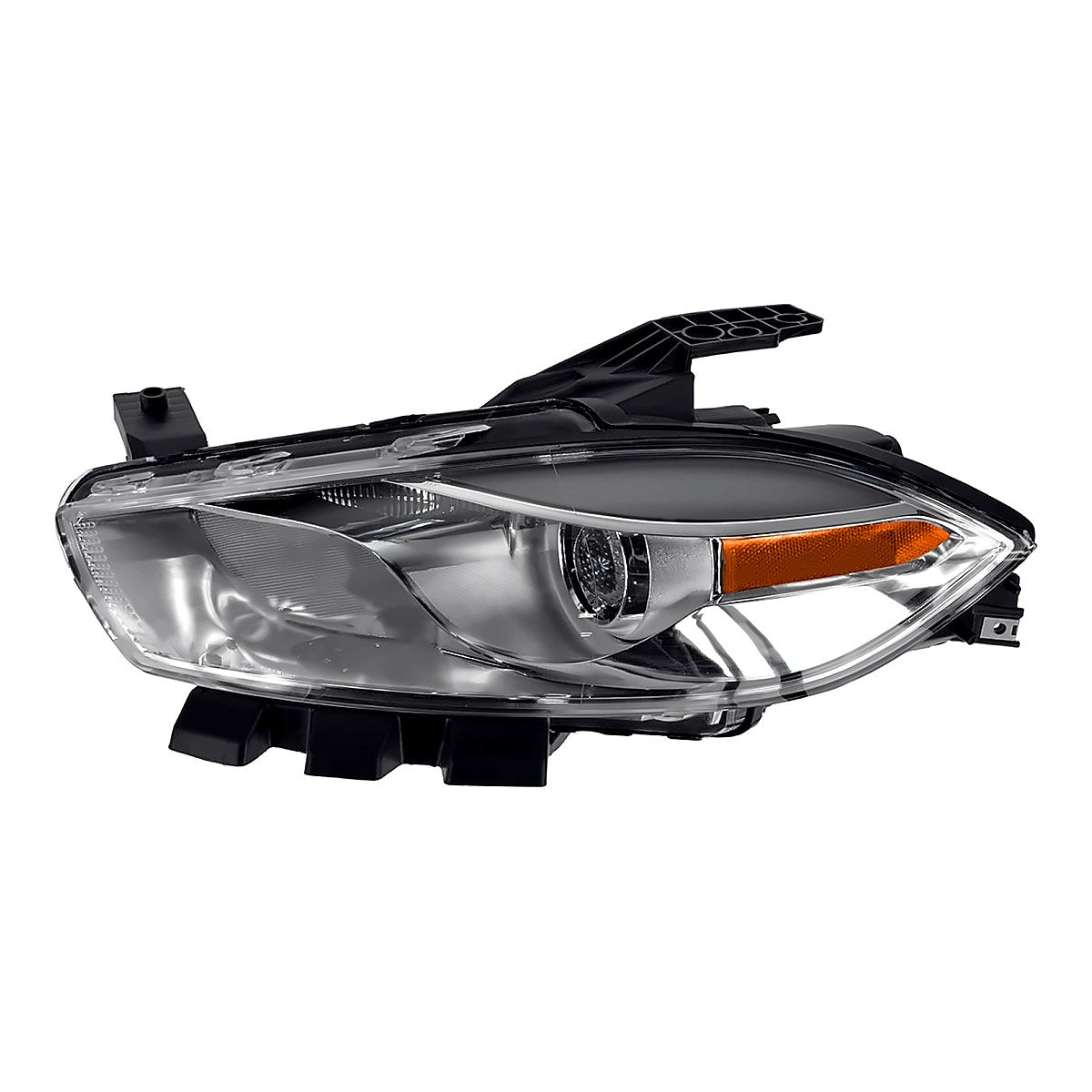 2013-2015 Dodge Dart Headlight Driver Side Halogen Chrome Bezel – Side View (CH2518143)
