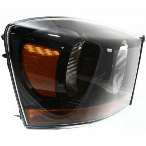 2006 Dodge 1500 Headlight Passenger Side With Black Bezel 