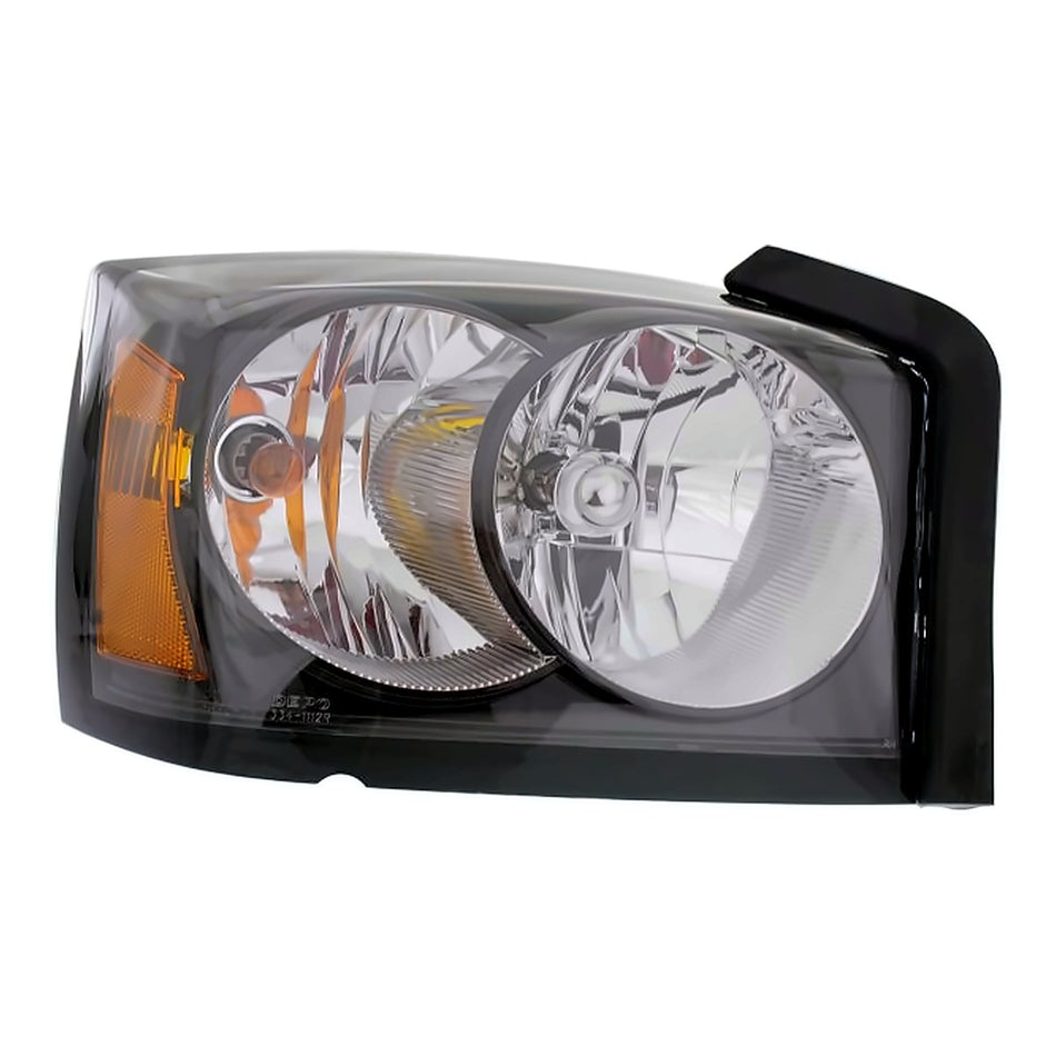 2006-2007 Dodge Dakota Headlight Passenger Side Black Bezel – Front View (CH2519116)
