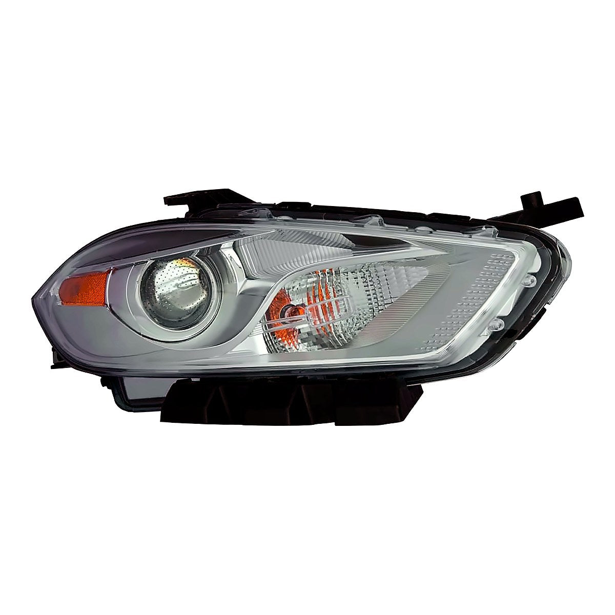 2013-2015 Dodge Dart Headlight Passenger Side Halogen Chrome Bezel – Front View (CH2519143)