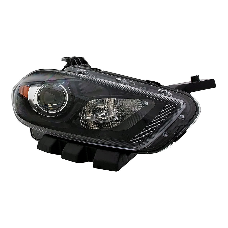 2013-2016 Dodge Dart Headlight Passenger Side Xenon With Black Trim – Side View (CH2519145)