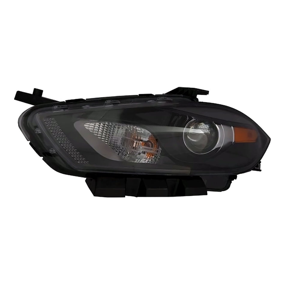 2016 Dodge Dart Headlight Passenger Side Halogen Codes Lmc/Mfa Black Bezel – Front View (CH2519150)