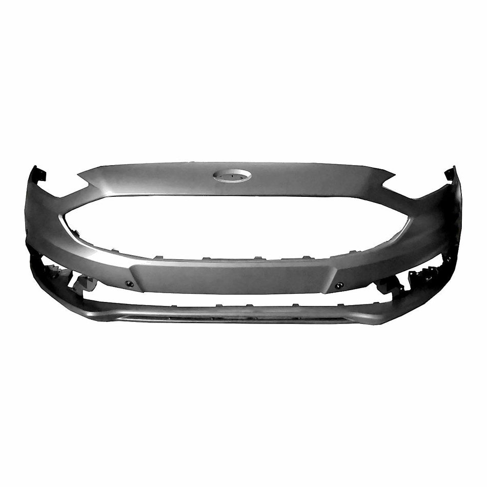 2017-2018 Ford Fusion Bumper Front Primed With Auto Park Without Tow Exclude Sport_FO1000719