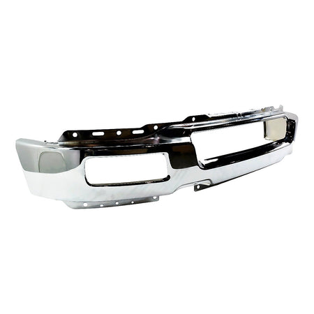 2004-2006 Ford F150 Bumper Front Steel Chrome With Square Fog Light Hole_FO1002390-2