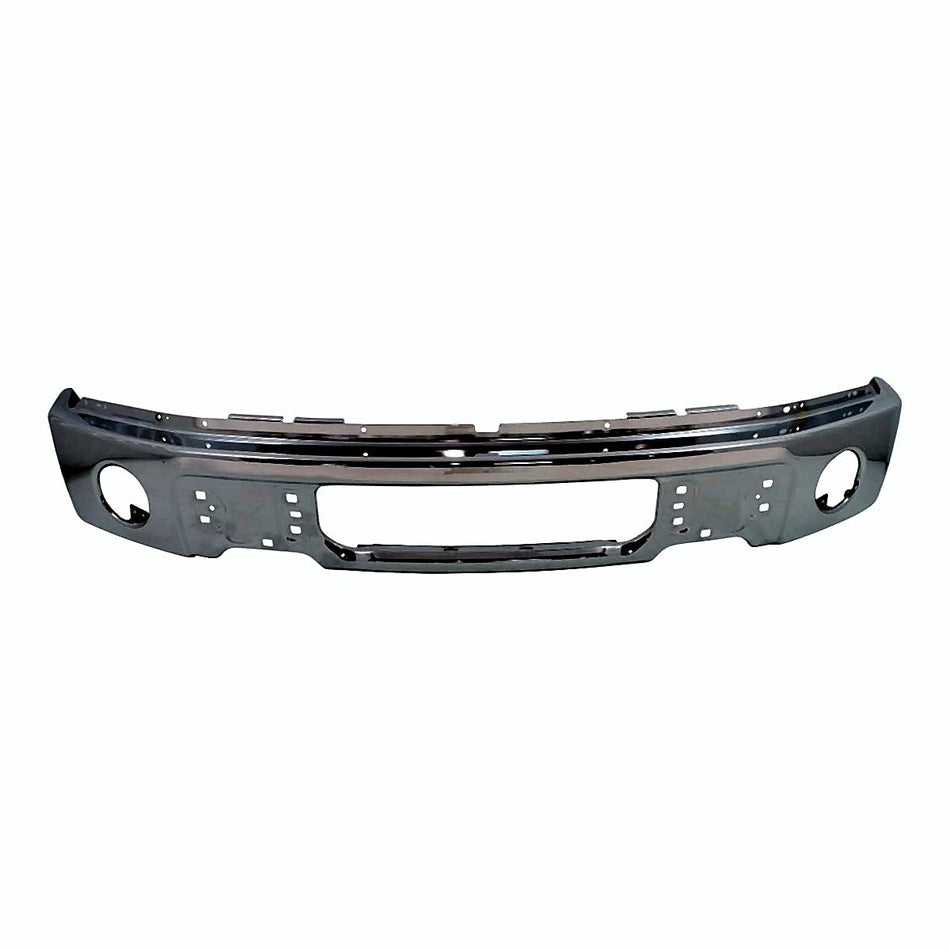 2009-2014 Ford F150 Bumper Face Bar Front Chrome With Fog Light Hole – FO1002411