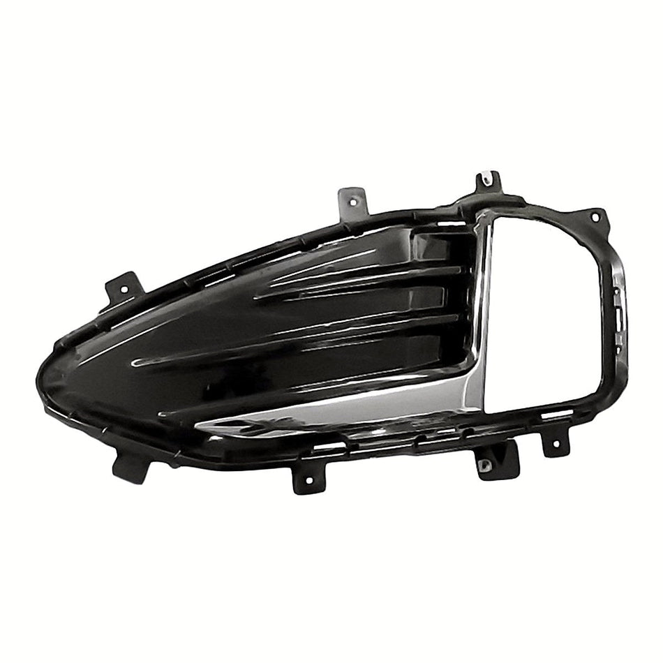 2019-2024 Ford Edge Fog Light Bezel Front Driver Side Ptd Black With Chrome Moulding Se/Sel/Titanium Exclude Elite Models – Front View (FO1038187)